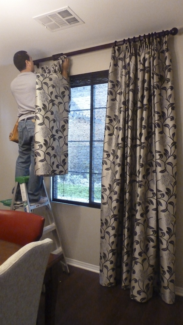 hanging custom drapery panels
